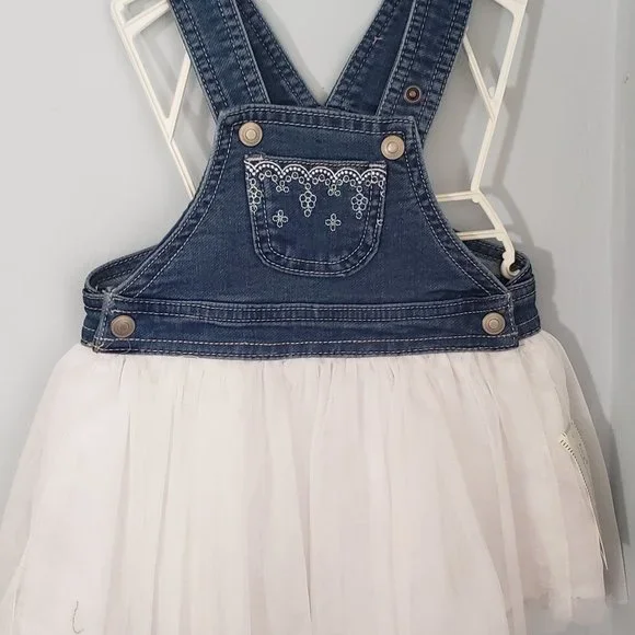 white christmas dresses TUTU DENIM TOP – Regal Karats main image 1